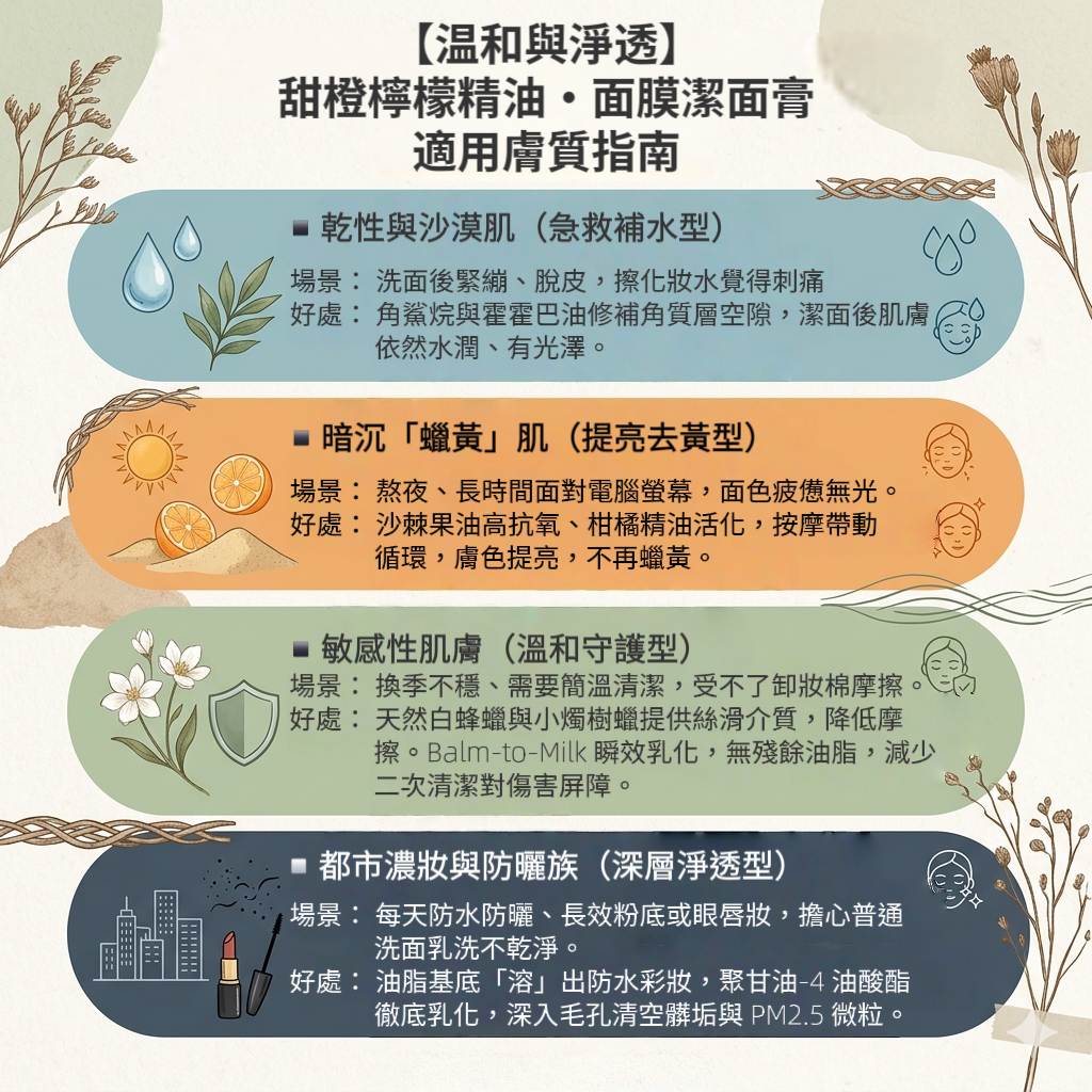 甜橙檸檬精油·面膜潔面膏