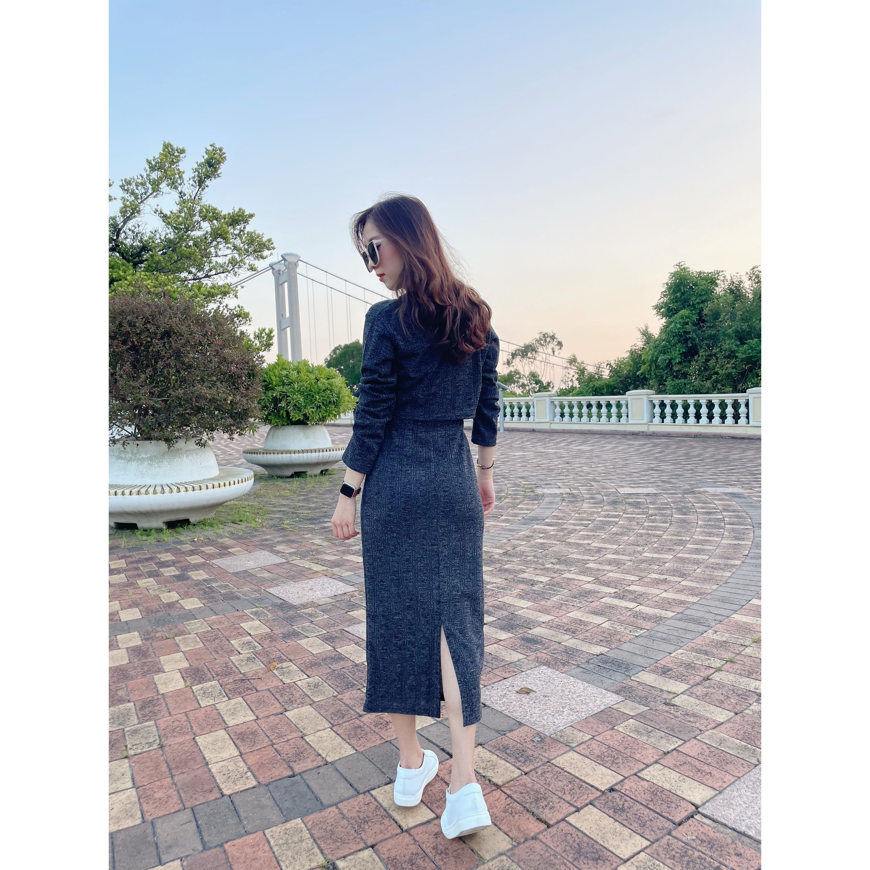 特價薄針織包裙套裝