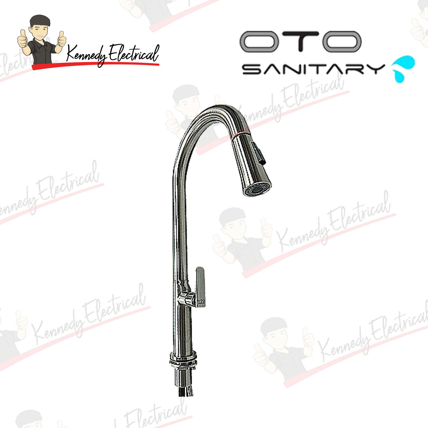 Otosani 304# Stainless Steel Flexible Hose Kitchen Pillar Sink Tap (966-73#) OTO966-73