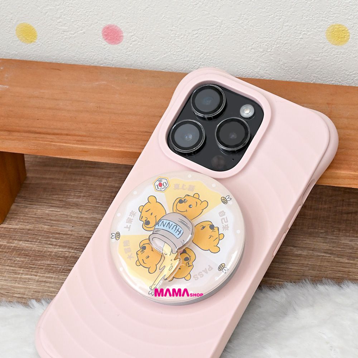 台灣直送迪士尼小熊維尼系列磁吸氣囊手機支架