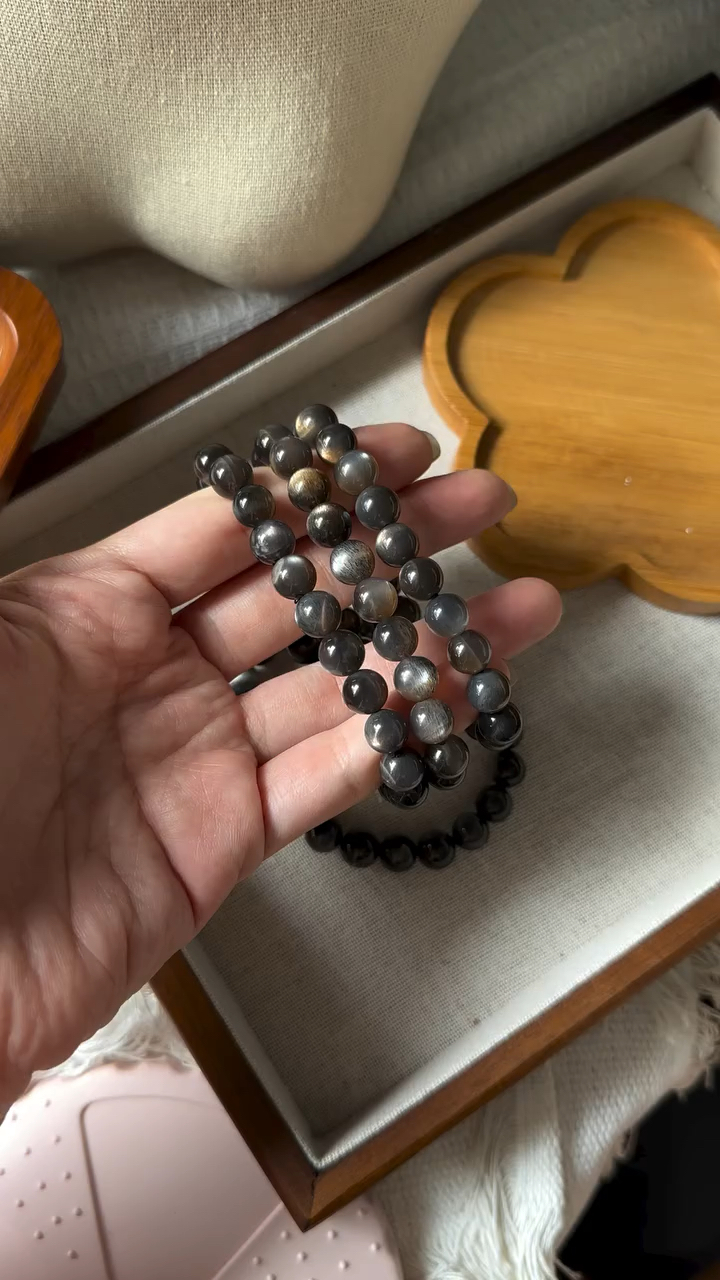 星辉金骨干 ｜Heliolite Black Gold Sunstone 