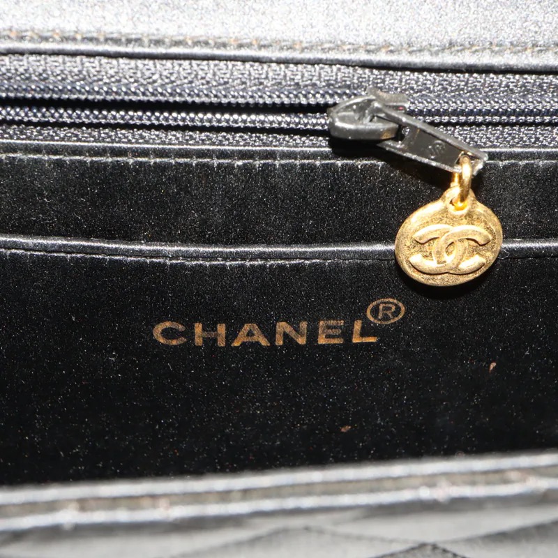 Chanel Vintage Quilted Satin Evening Flap Clutch