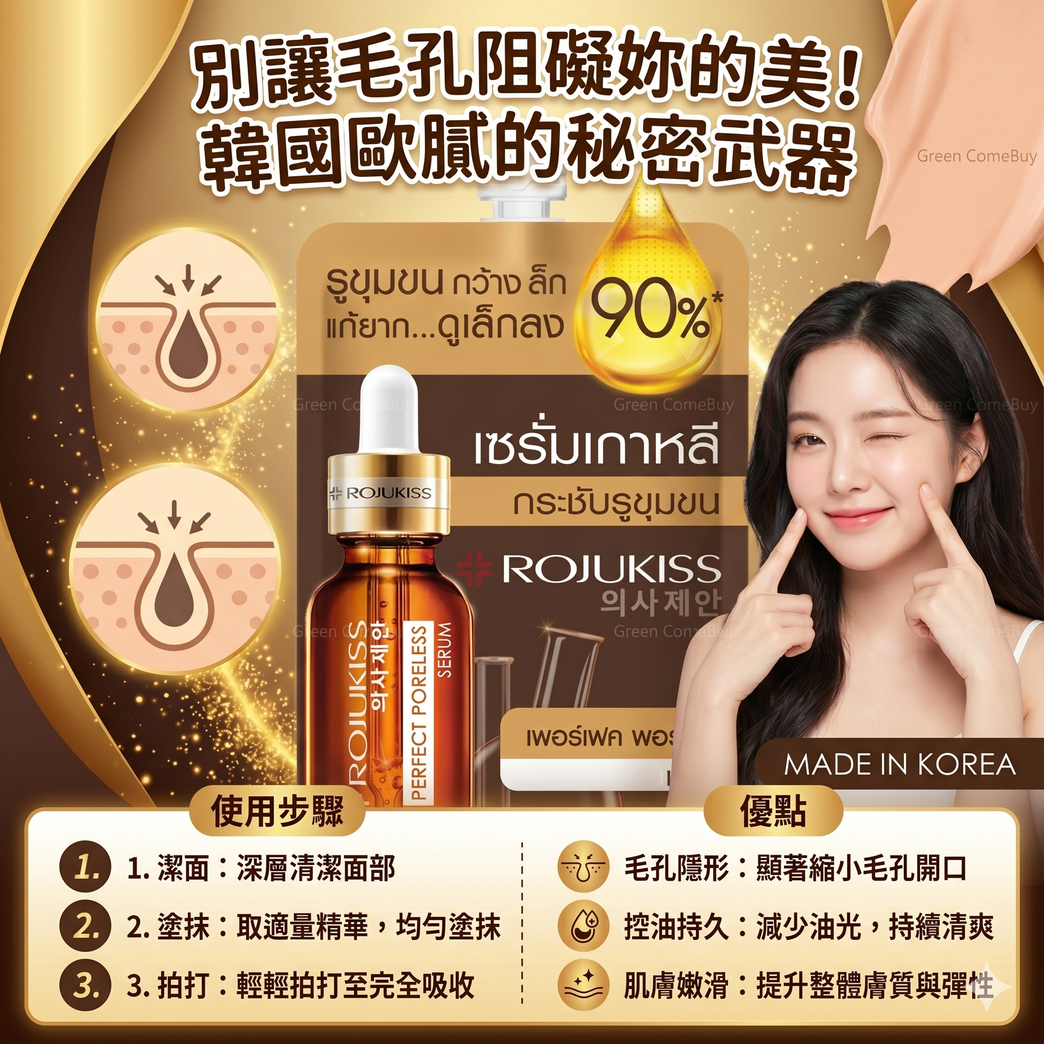  Rojukiss Perfect Poreless Serum 毛孔緊緻精華