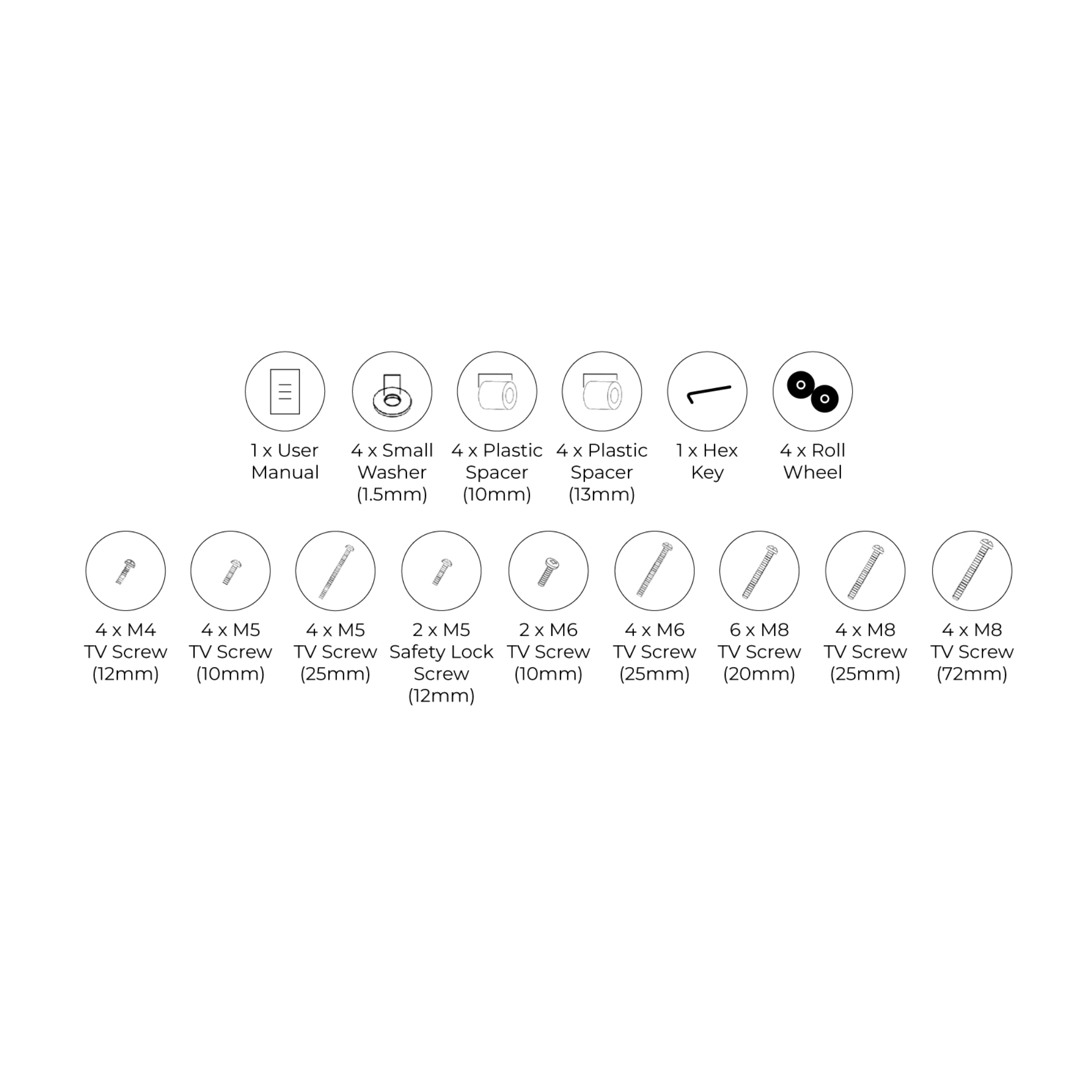 Phison 50"-95" Portable TV Stand Bracket PM-92S