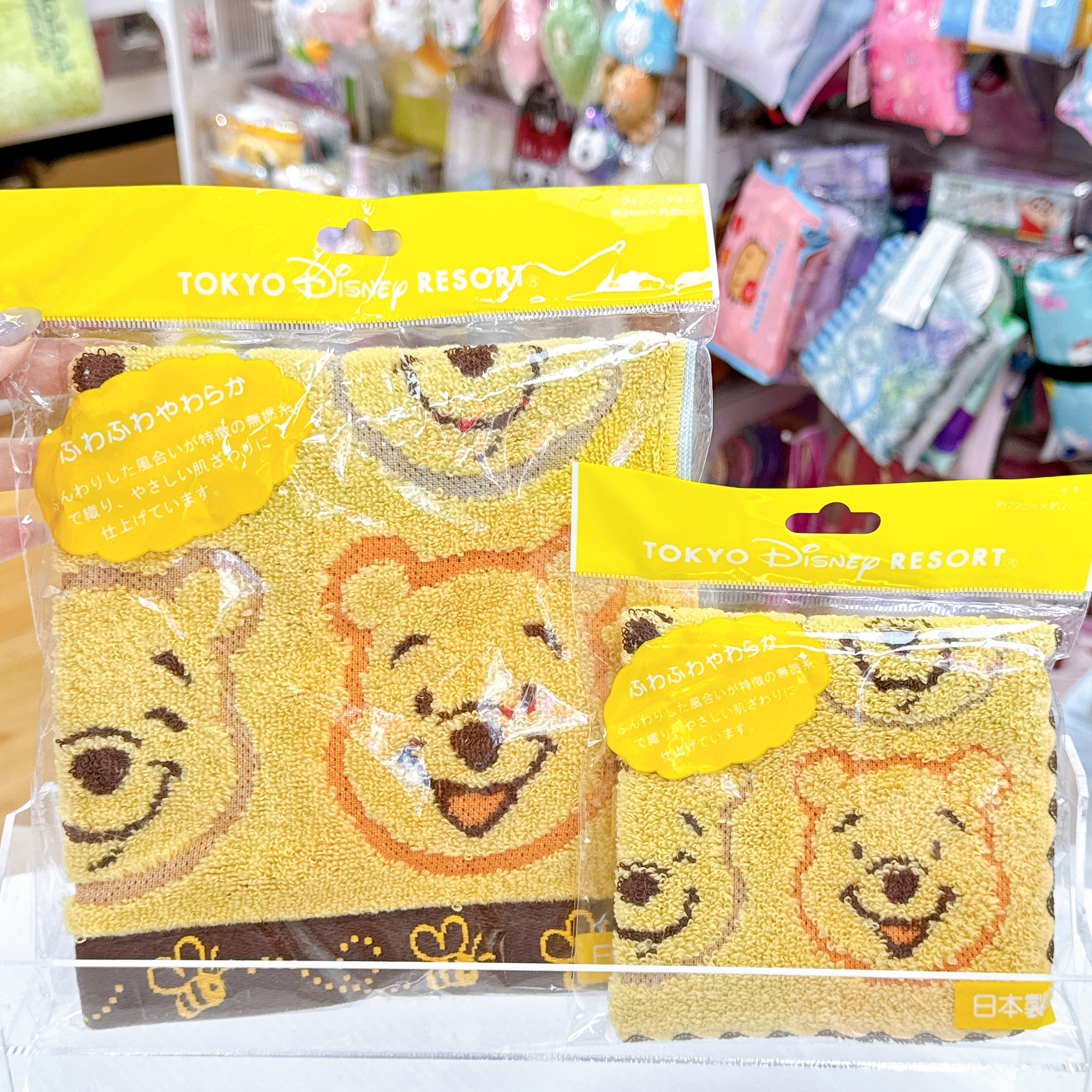 日本直送東京迪士尼小熊維尼方巾