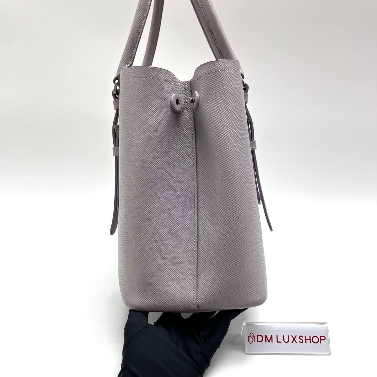 Prada Purple Saffiano Double Tote