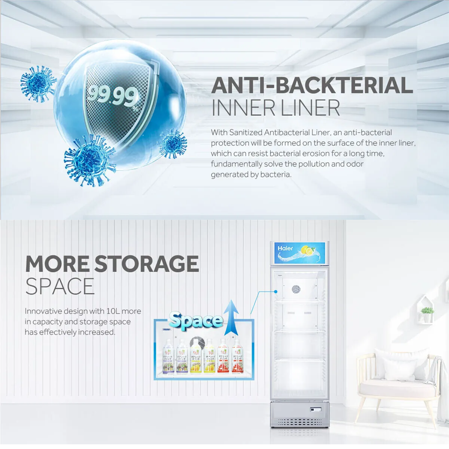 Haier 320L Showcase Chiller (SC-348E)