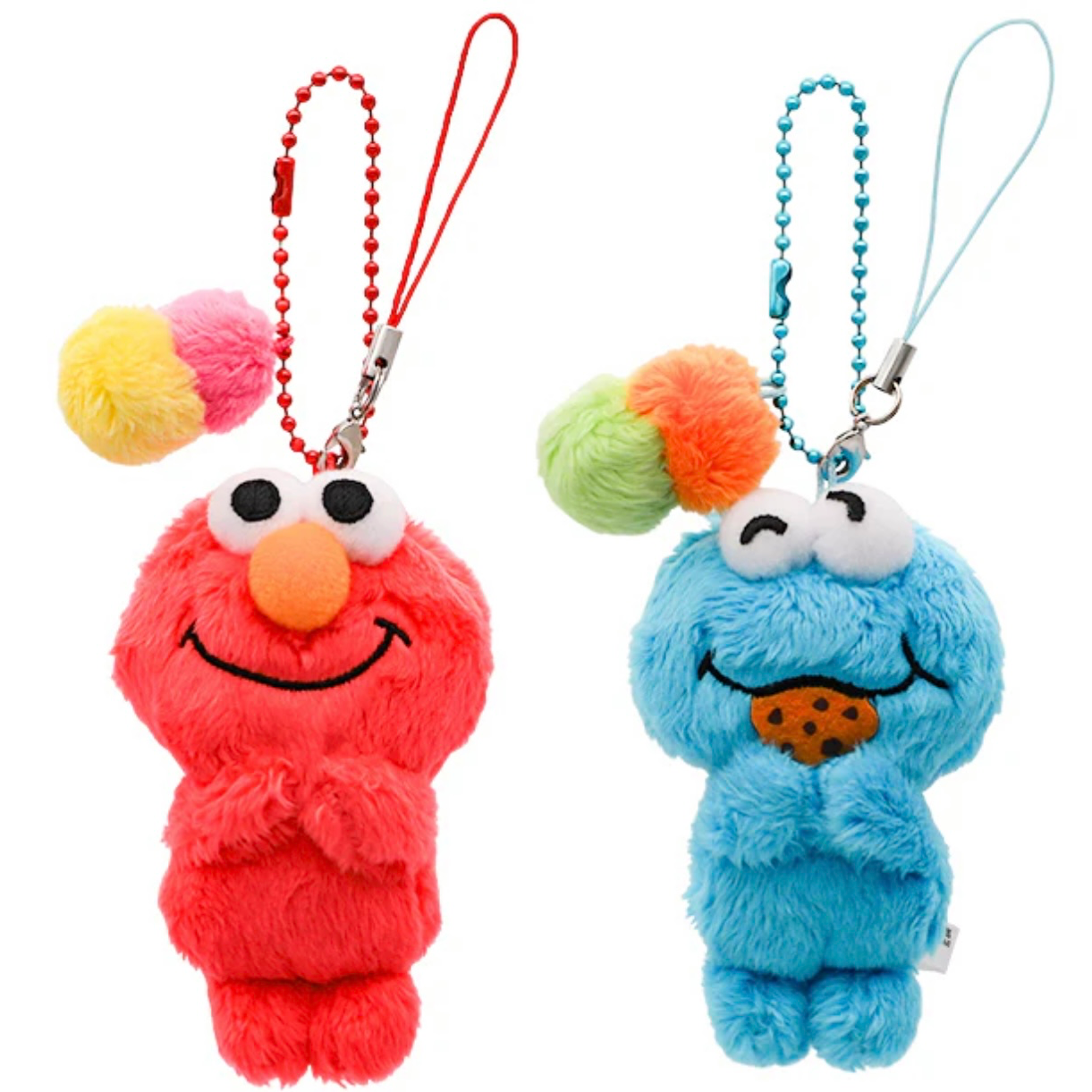 Elmo/Cookie Monster Pair Mascot Key Chain