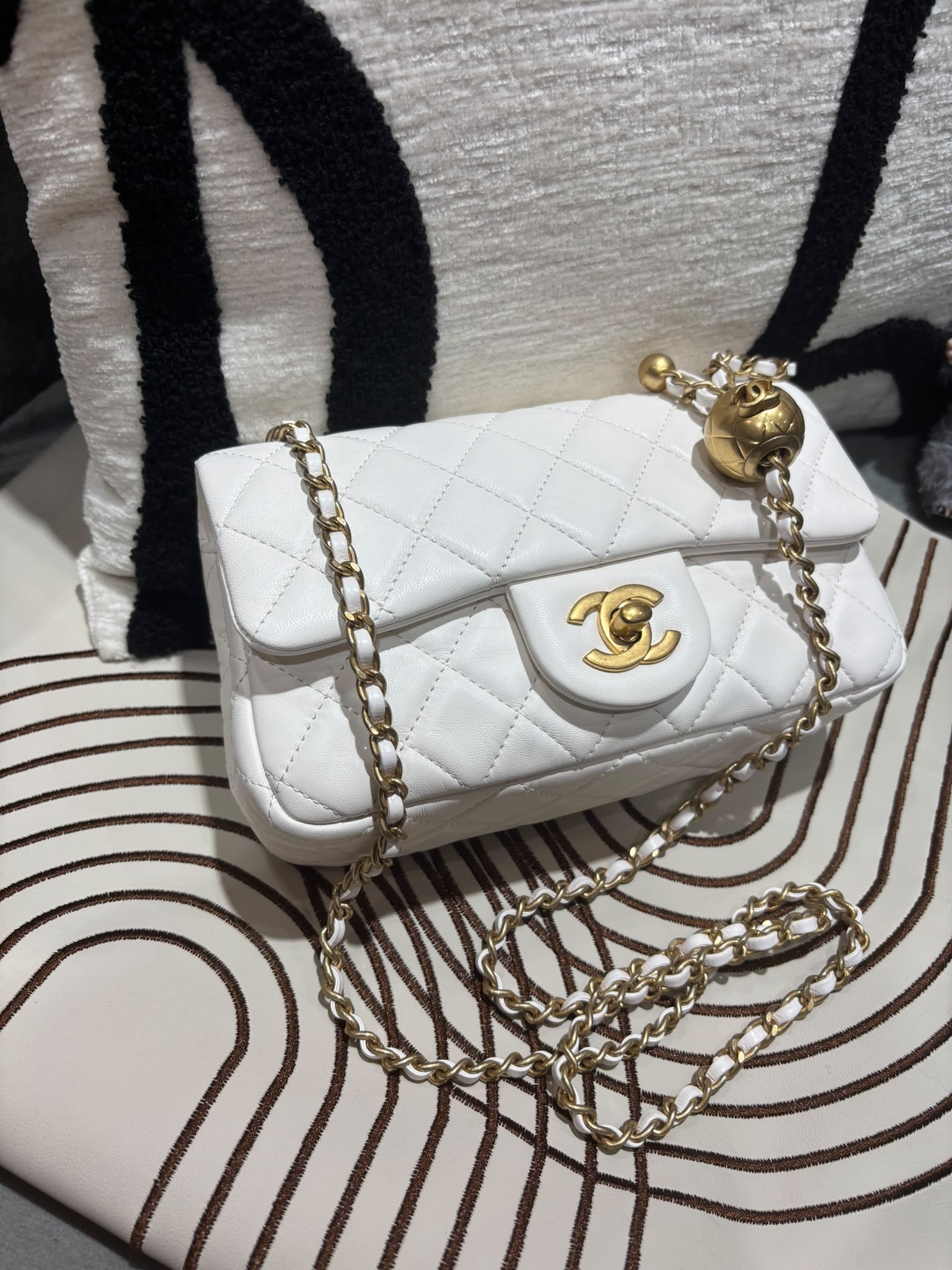 Chanel CF20 Mini Classic Flap Chain Shoulder Bag 調節金球 AS1787 100%Authentic, 98%New ✅晶片✅Dust bag✅Box