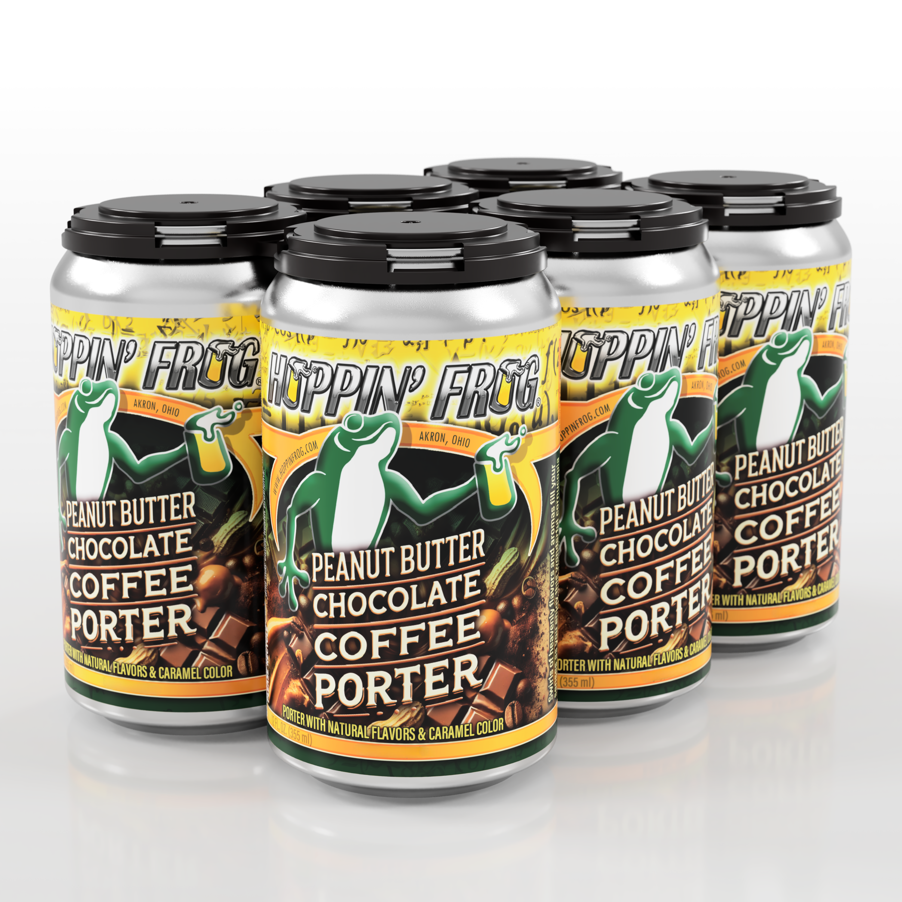 Hoppin' Frog PEANUT BUTTER CHOCOLATE COFFEE / EXTRA QUADRUPLE BELGIAN STYLE / S'MORIS AROUND THE CAMPFIRE