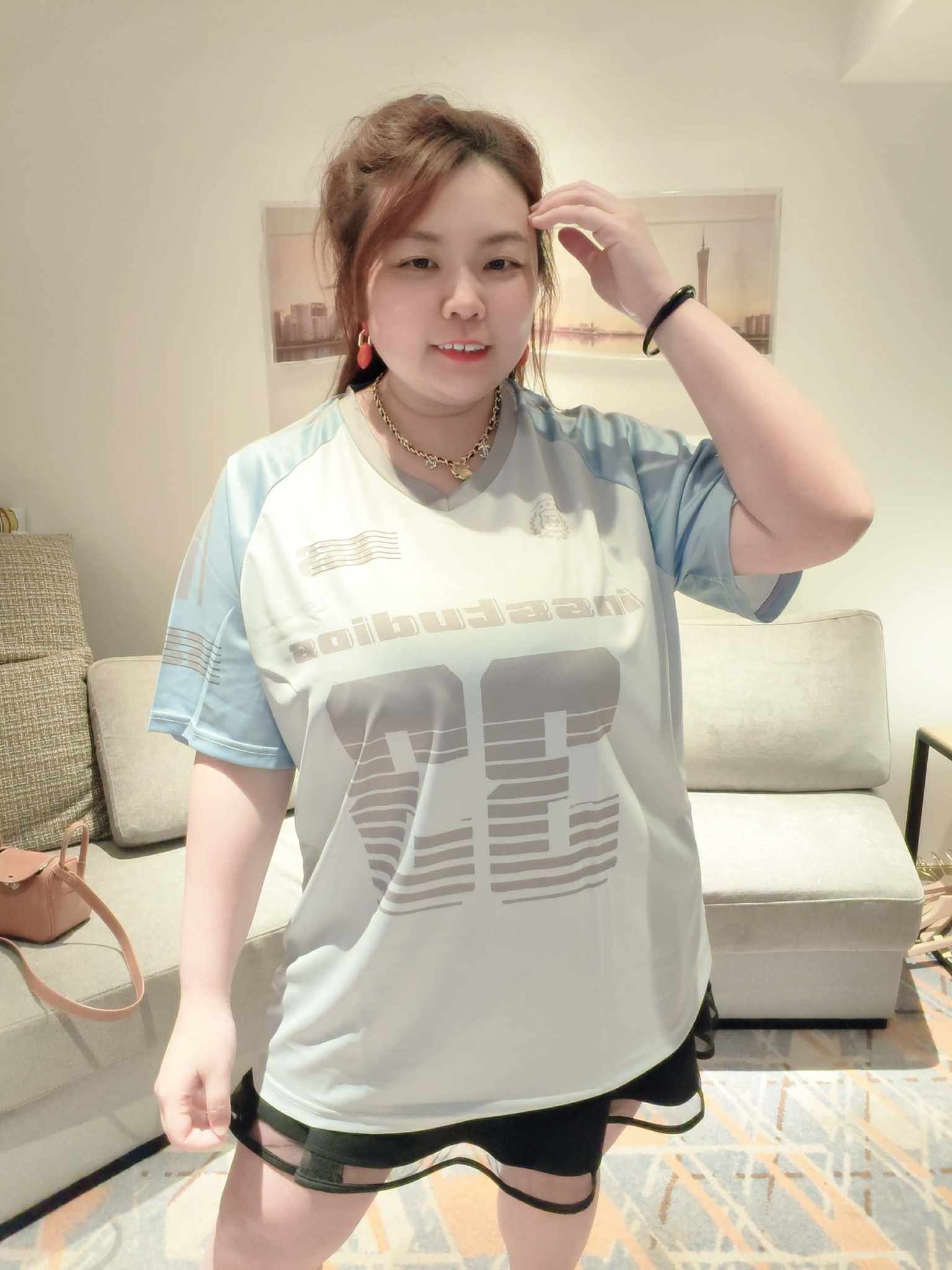 YCI10 331 V领拼色冰凉透爽球衣