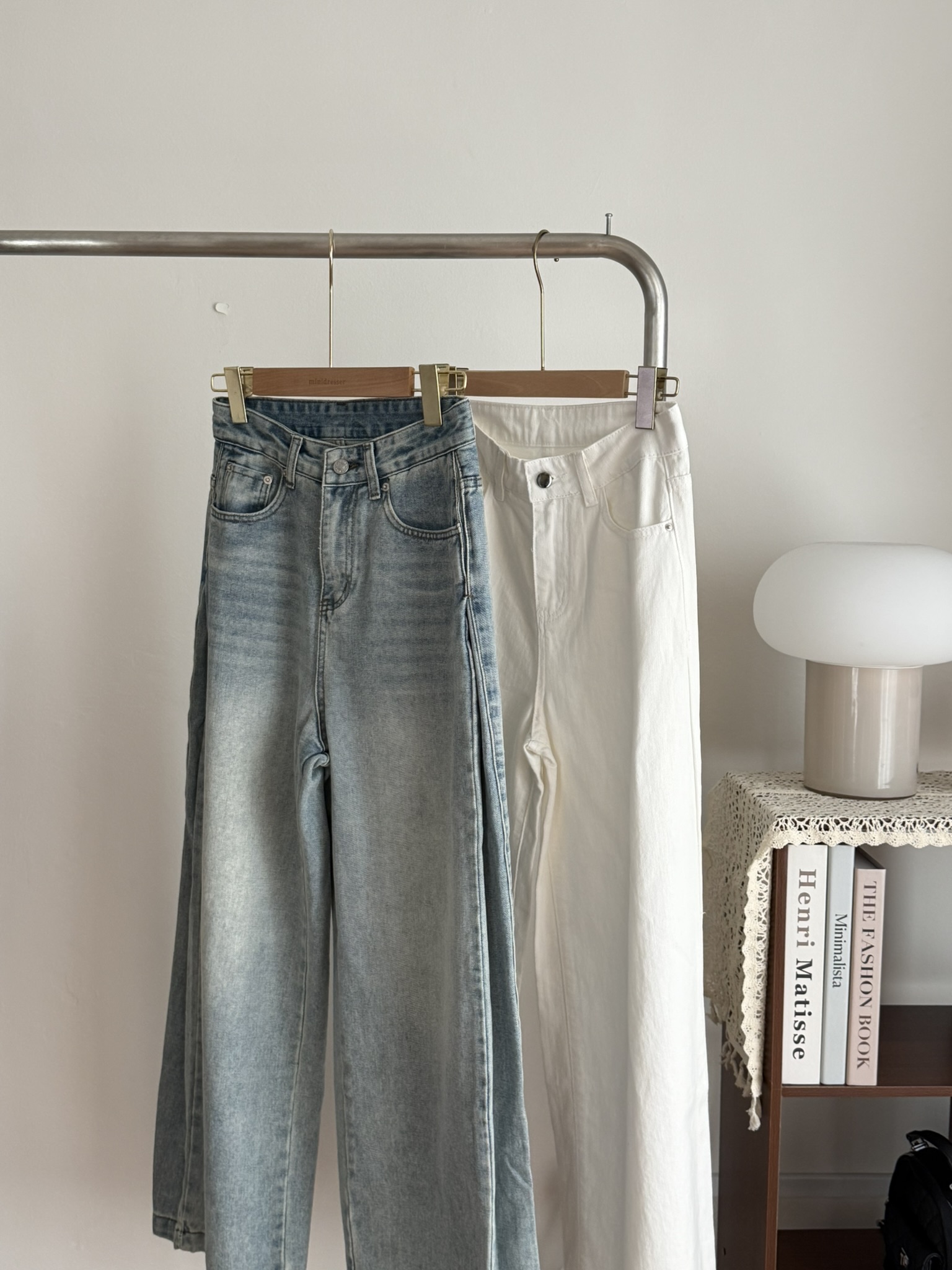 Hanna Wide-leg Jeans | White