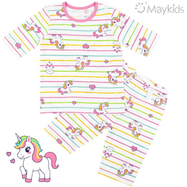 Maykids 7分袖家居服 (彩虹獨角獸)