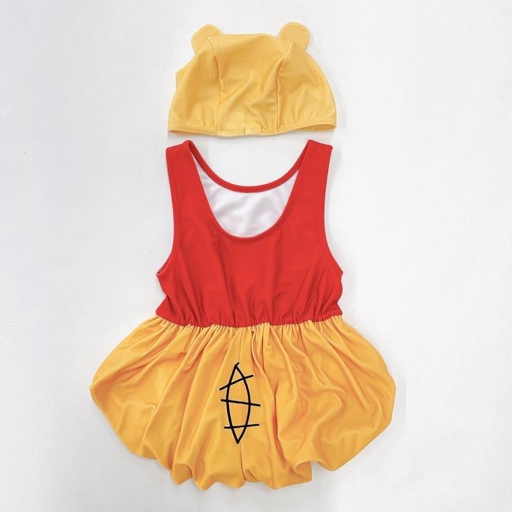 🇯🇵限時預訂 日本直送🇯🇵小熊維尼造型連身泳衣帽子套裝