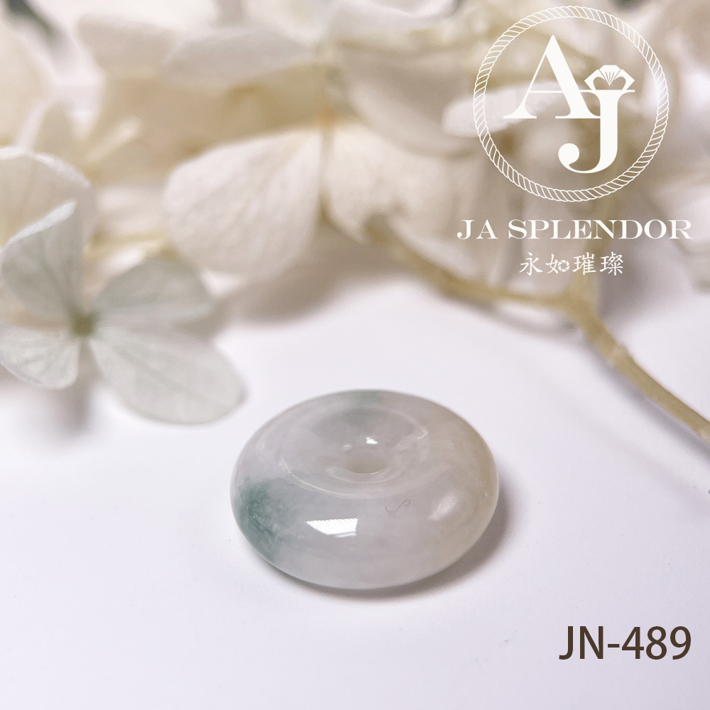 JN-474/485/489/490 天然翡翠A玉 黃加綠小平安扣