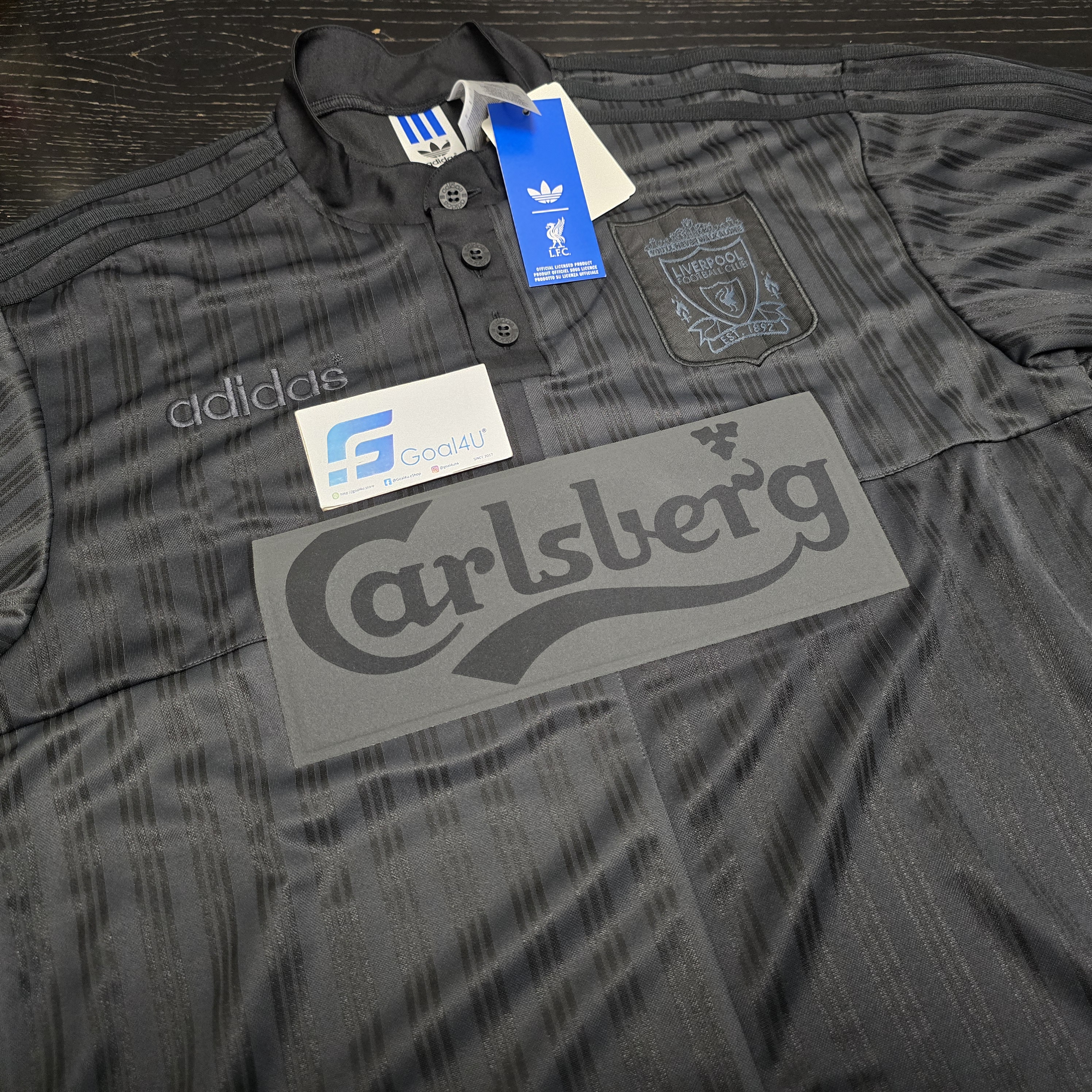 ⚫🖤 **收藏級黑魂版本！Adidas Liverpool 利物浦 1995-96 Blackout 作客球衣 (可加印字) KA8108