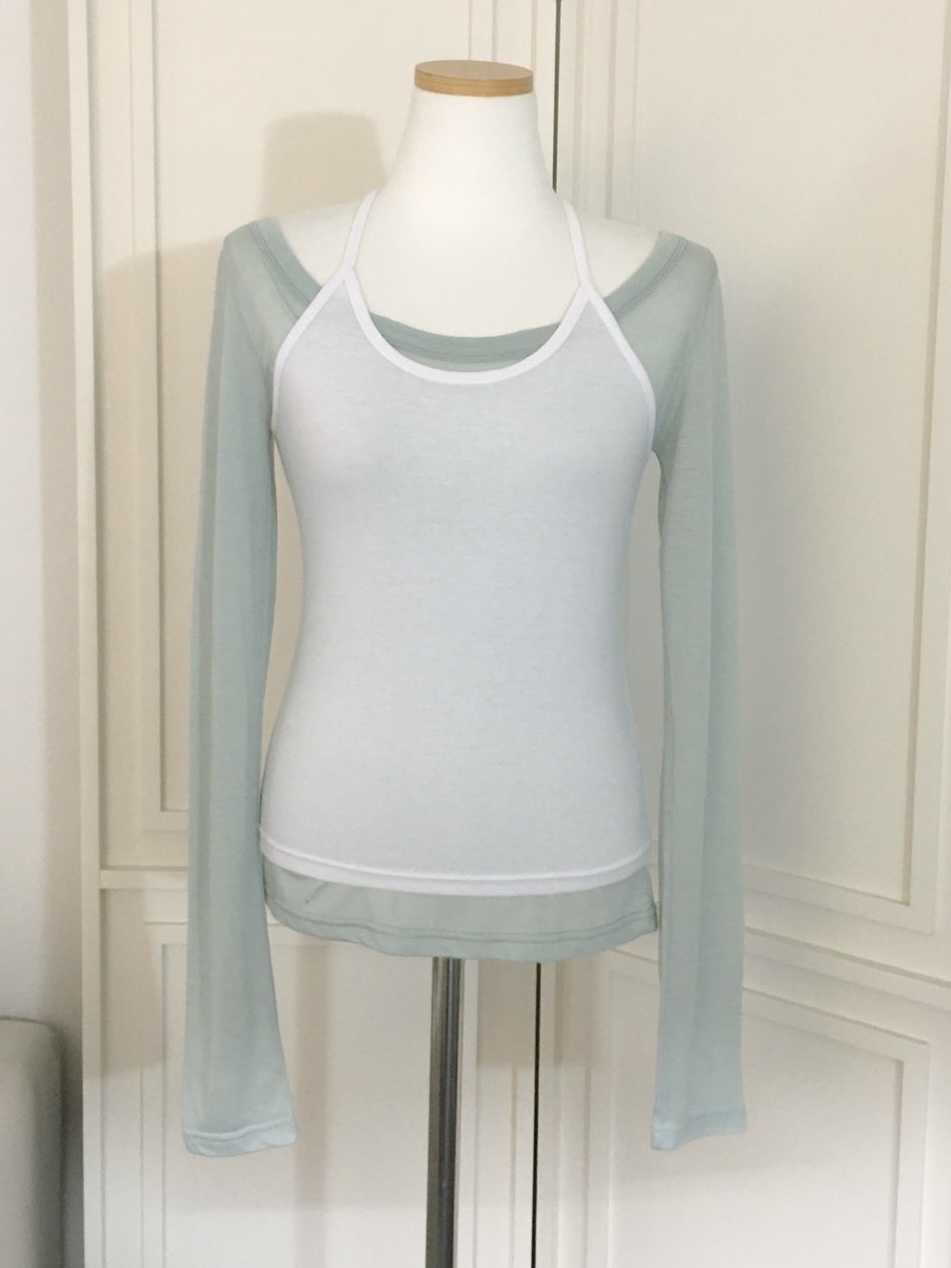 Layered Tencel Tee & Sleeveless Set