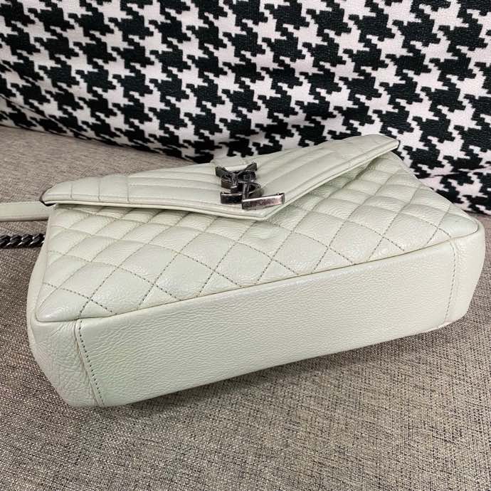 【預訂貨品】YSL白色郵差包 