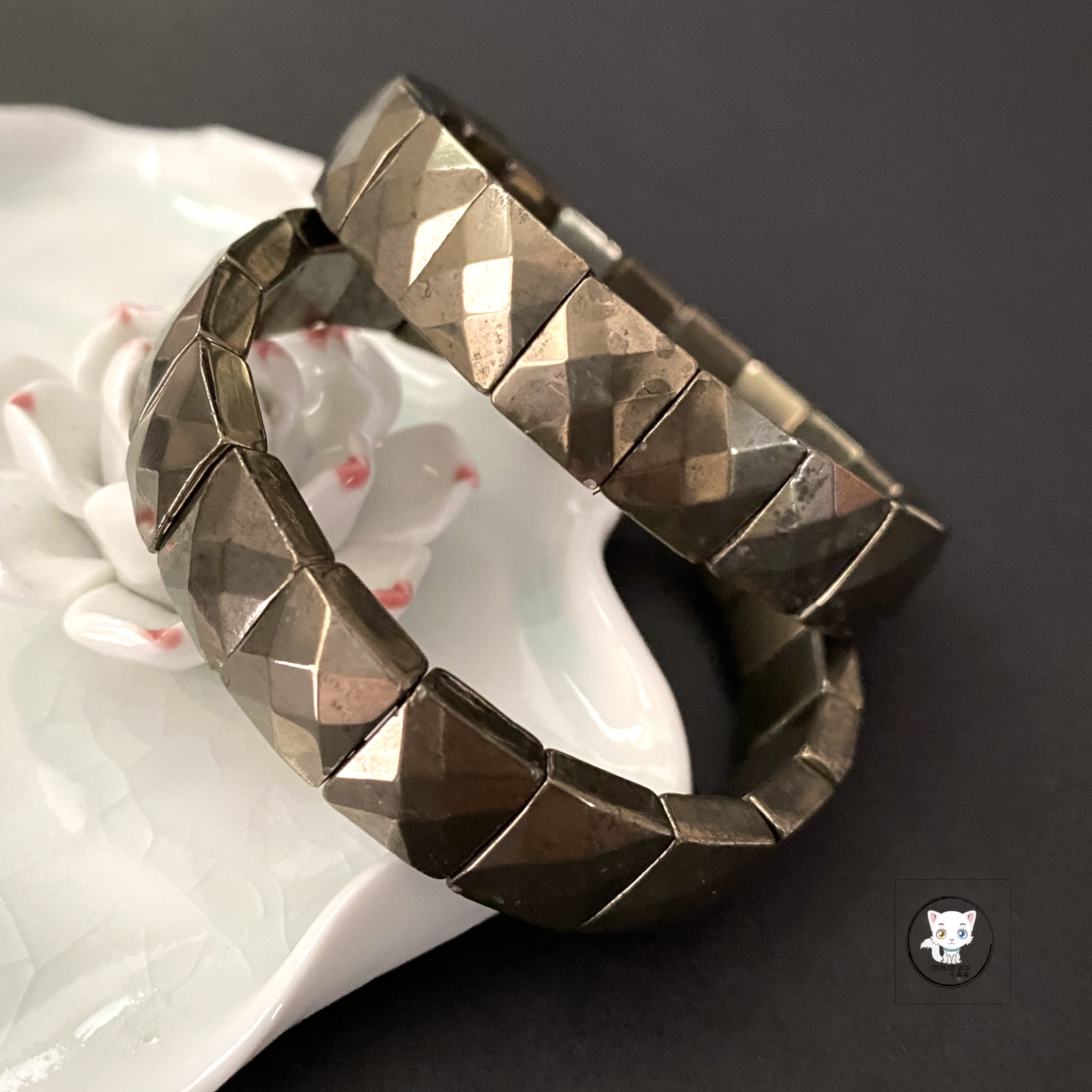 天然黃鐵礦手排 12mm