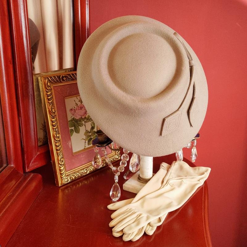 Curated Item: 1940s-Inspired Classic Wool Saucer Hat - Available in Different Colour (LE001)