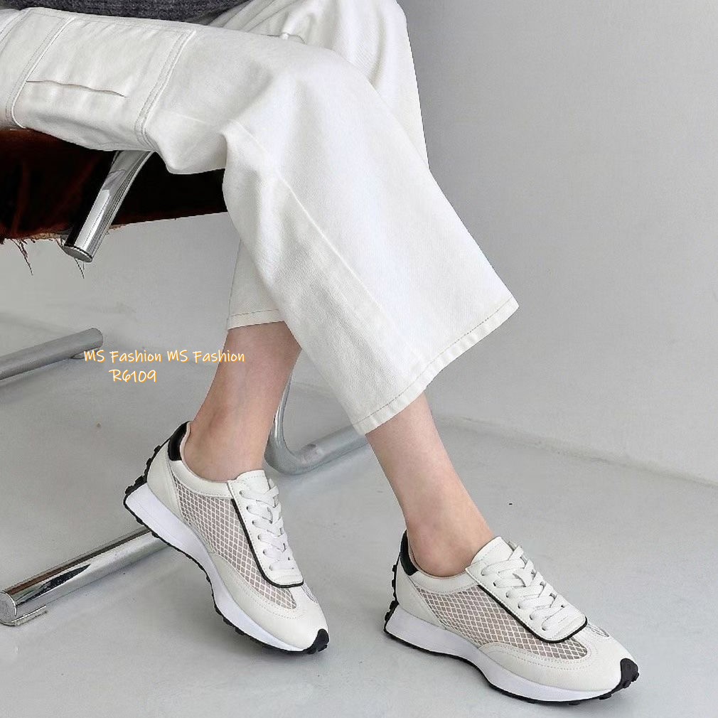 R6109 韓國🇰🇷真皮拼網料sneakers