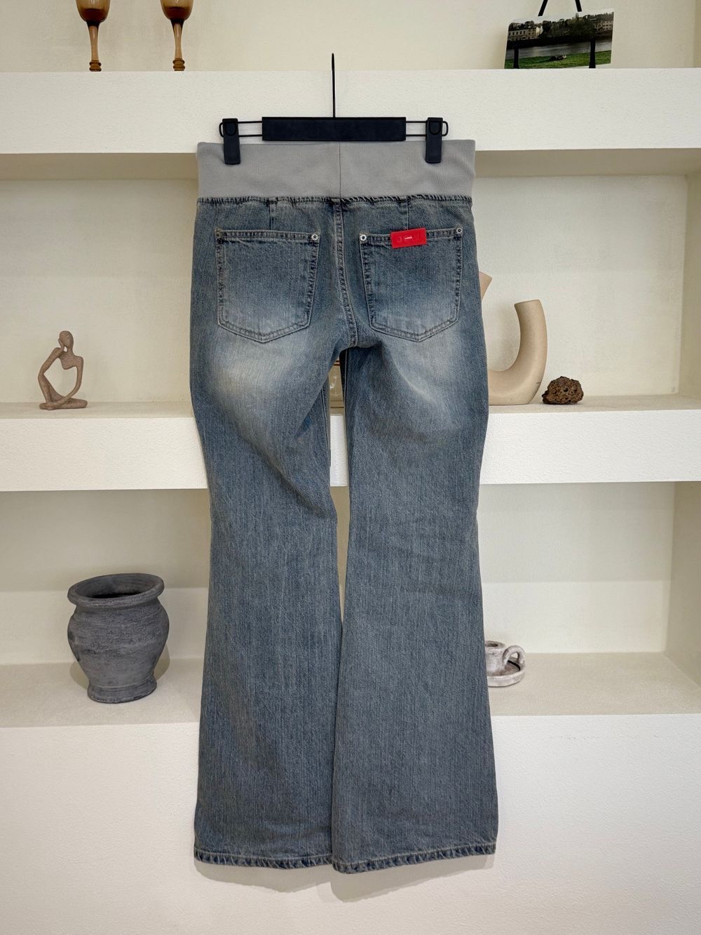 Banding Drawstring Bootcut Jeans