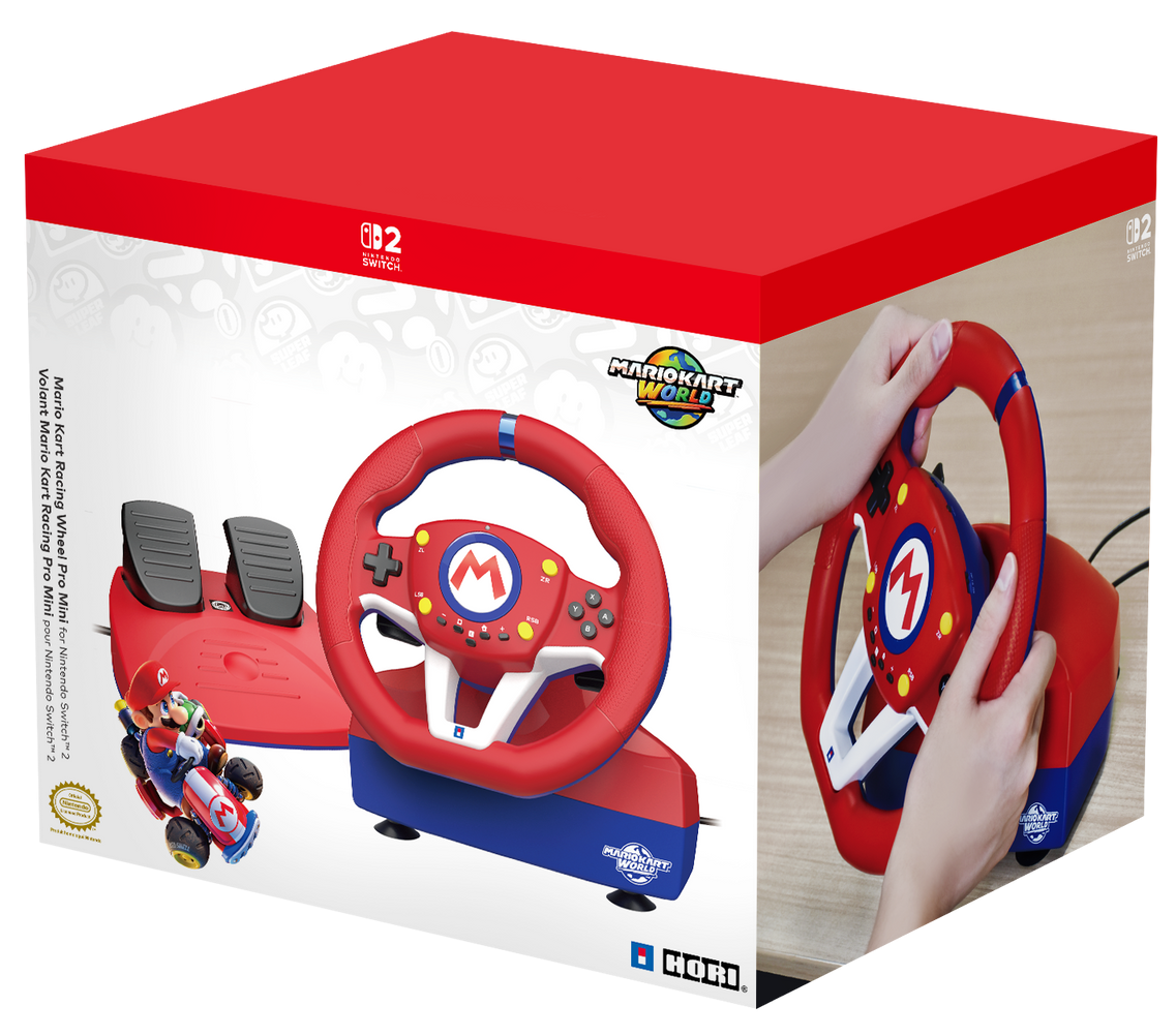 HORI 賽車遊戲方向盤Pro Mini 馬利歐賽車版 (NSX-122)        HORI Racing Wheel Pro Mini Mario Kart Ver. (NSX-122)