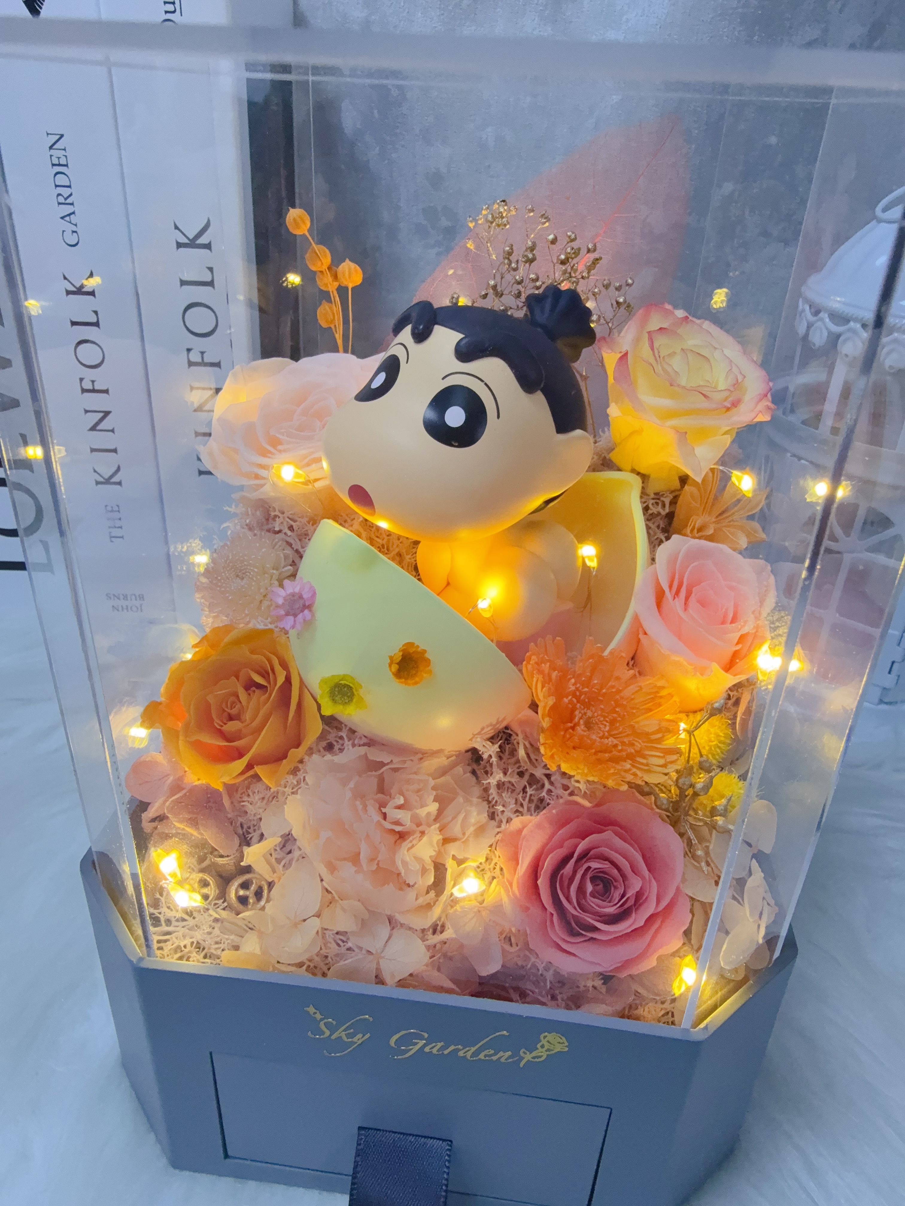 小新屁屁橙永生花花盒