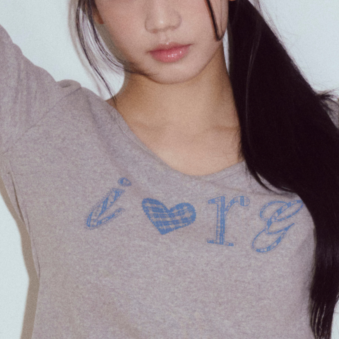 [Rogin & Rosie] I Luv RnR Check Point Long Sleeve (4色)