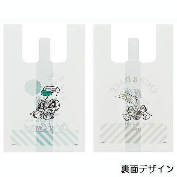 [現貨] [日本直送] CHIP & DALE｜ 大鼻 ｜ 鋼牙 ｜ 塑膠手提袋 2款各5枚入 ｜ S SIZE 約H40xW25xD20cm  {TF2412027}