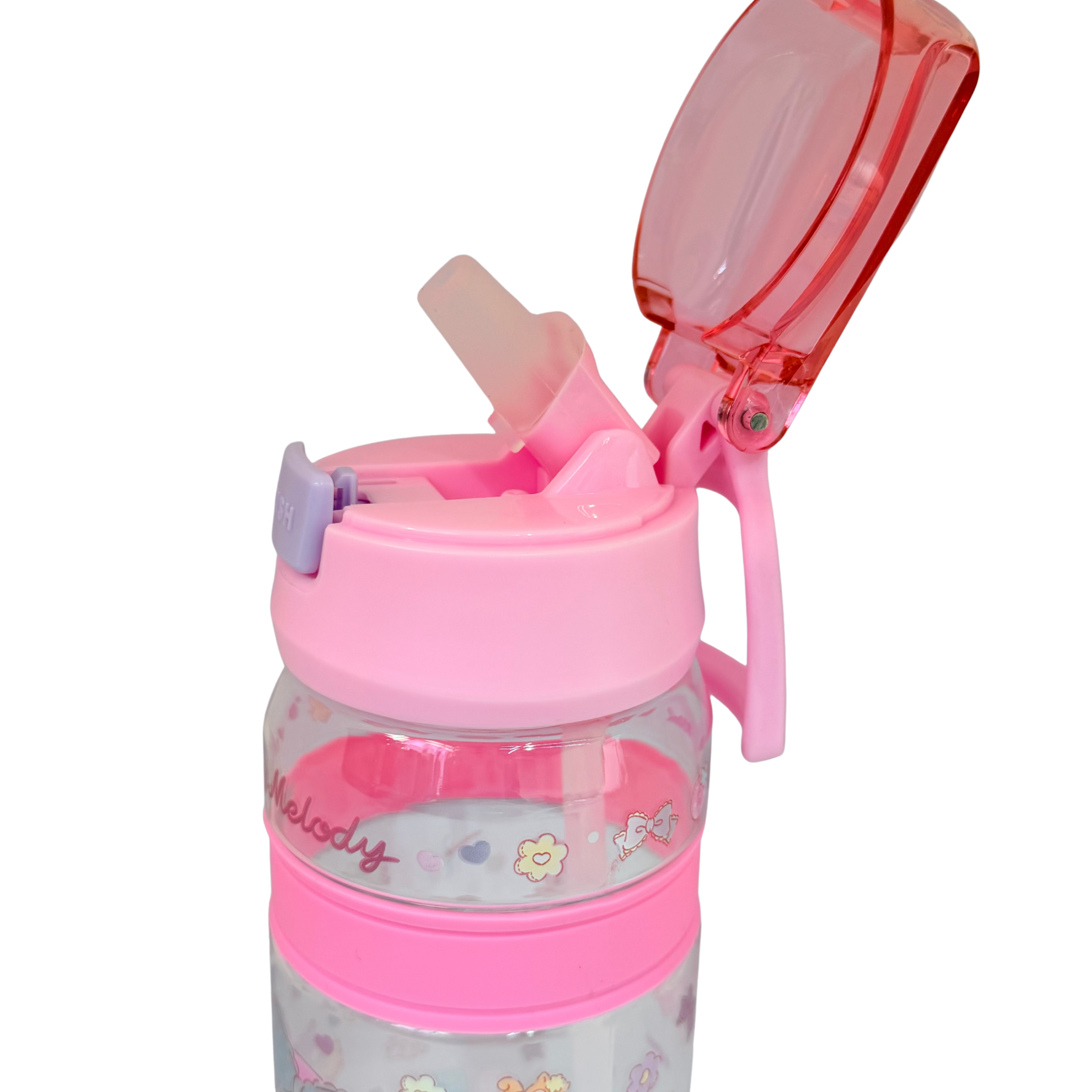 My Melody 550ml BPA & BPS Free Water Bottle w/ Straw & Neck Strap 膠水樽連飲管
