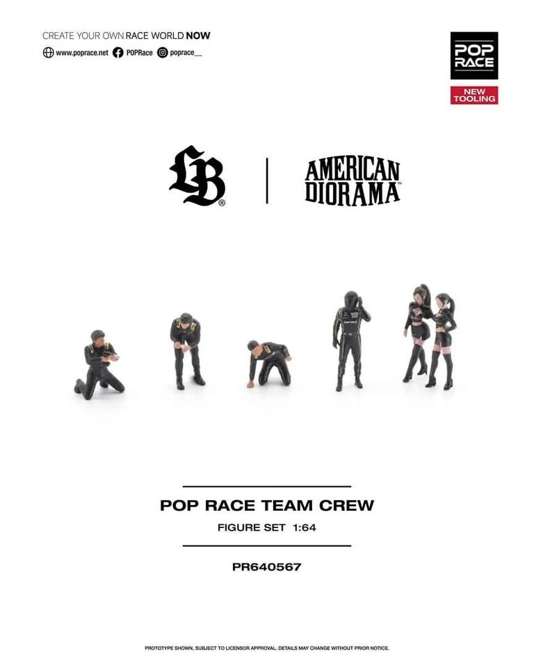 （預訂 Pre Order) POPRACE  ( PR640567 ) POP RACE TEAM CREW (6 Figures)
