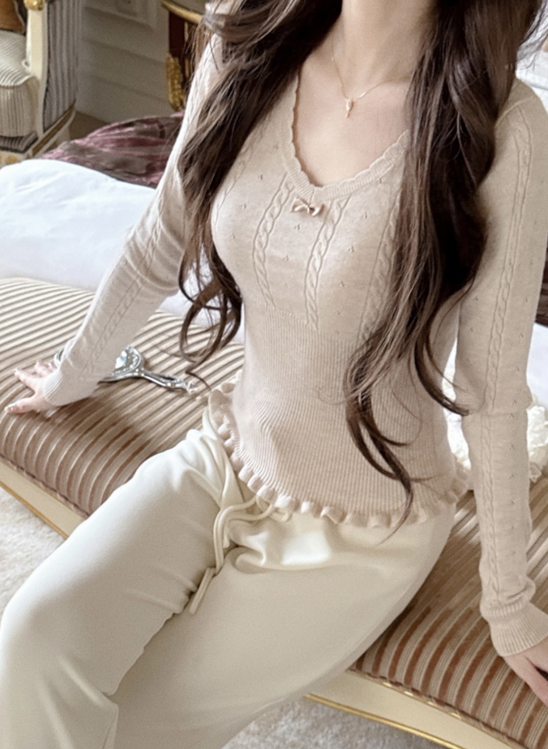 4400 法式针织上衣