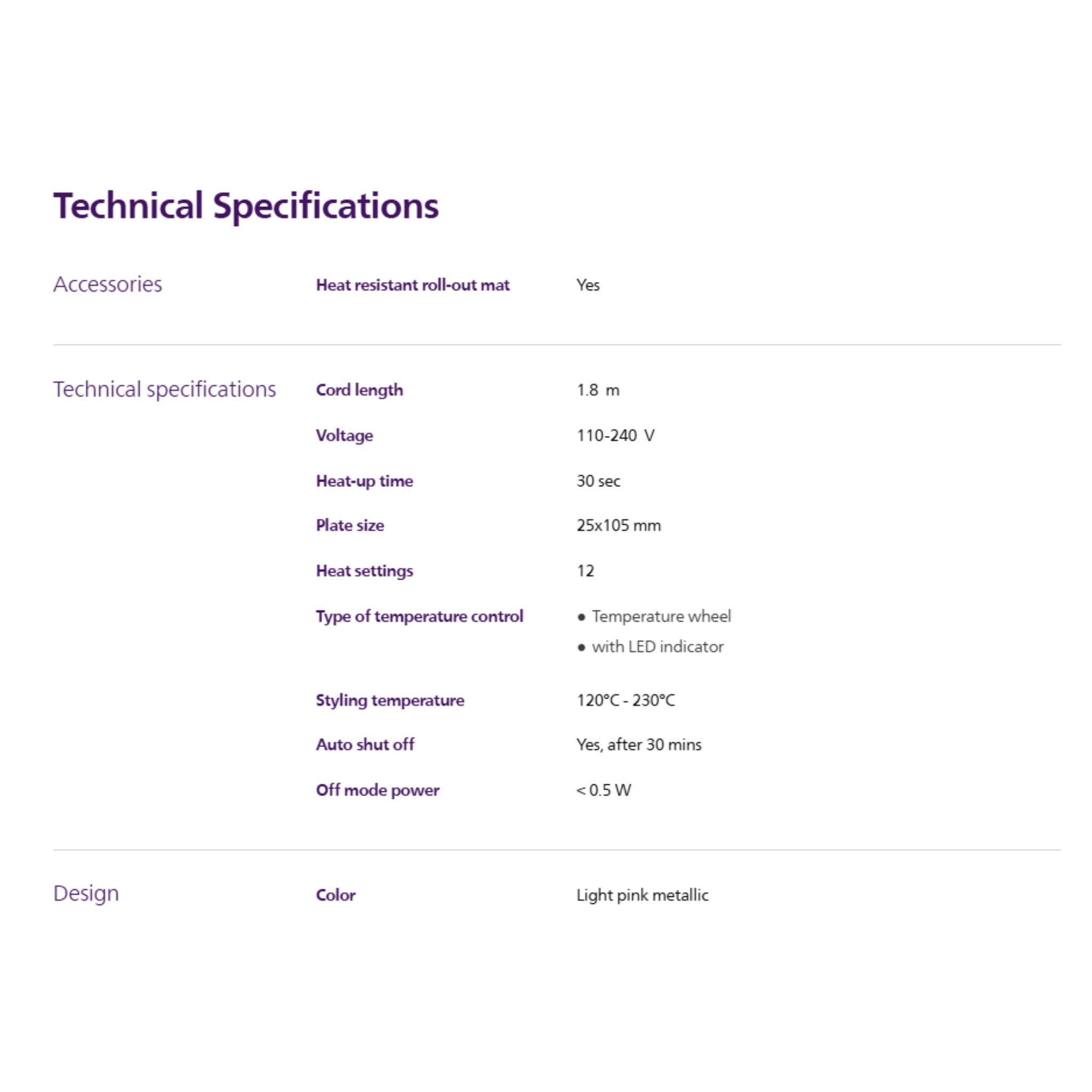 Philips 5000 Series Ionic Hair Straightener (BHS530/00)