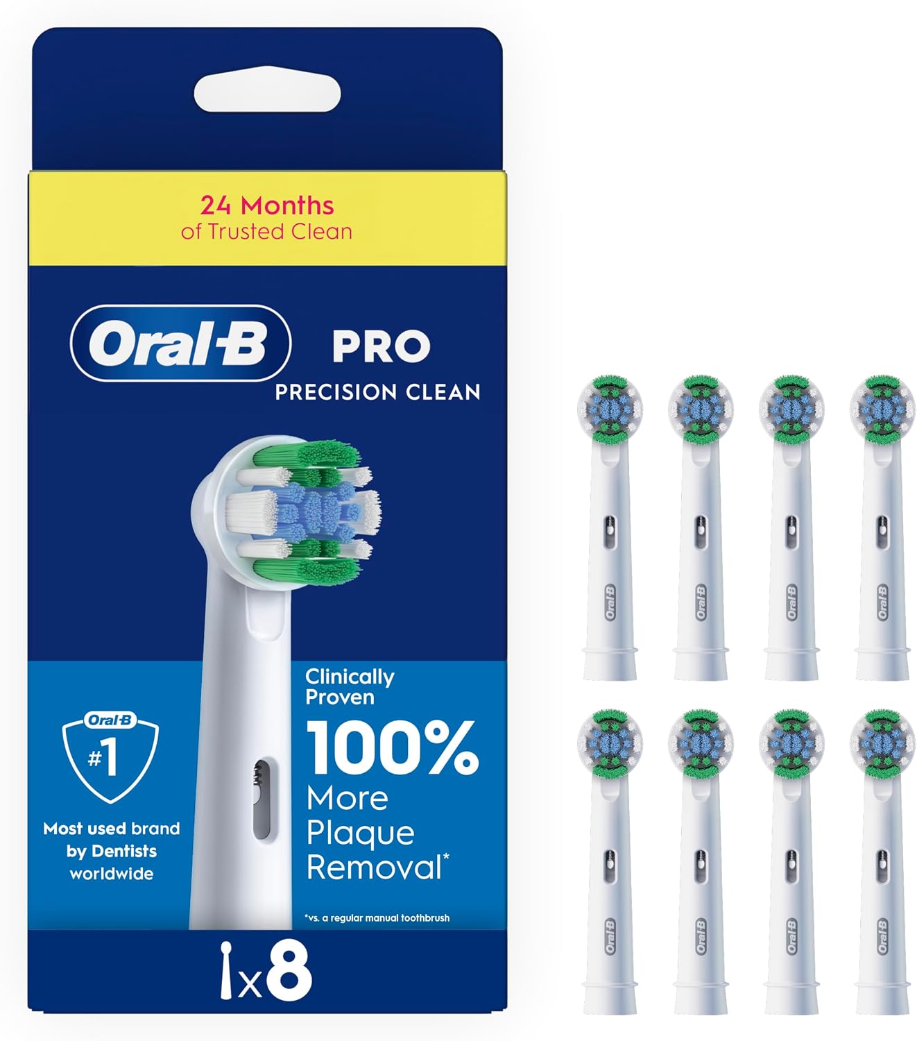 Oral B EB20 PRO (8支裝) 帶創新 X 形刷毛精密清潔牙刷頭 EB20 PRO  (8pcs) Precision Clean Toothbrush Heads