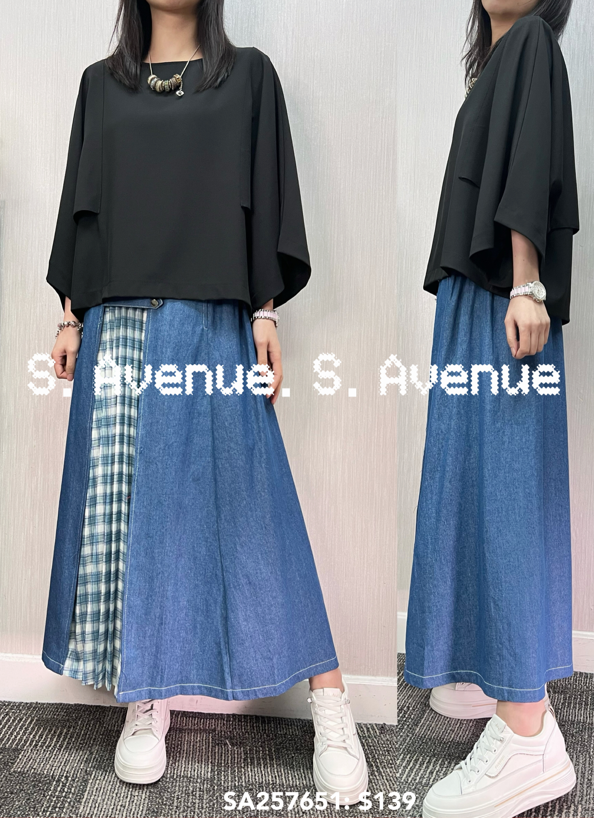 SA257651: 有袖蝙蝠斗逢top