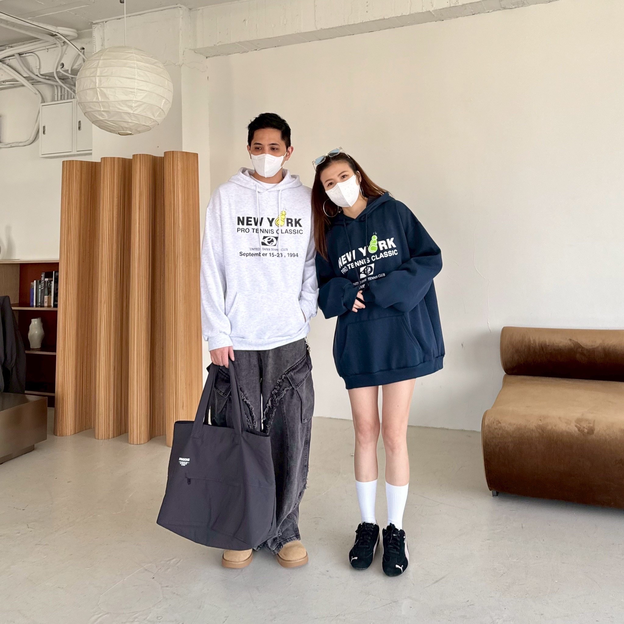 [預訂]街頭運動感New York有帽衛衣