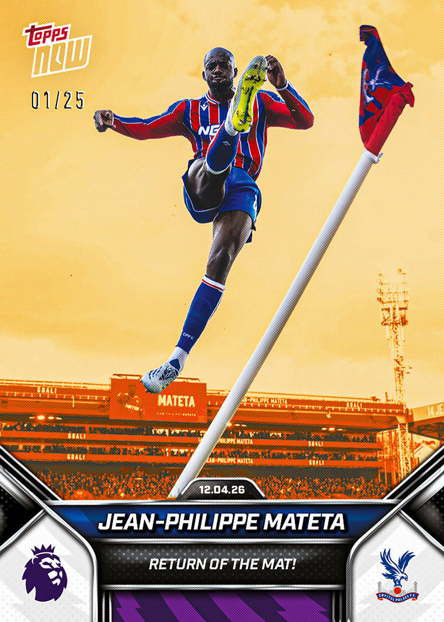 Jean-Philippe Mateta - 2025-26 Premier League Topps NOW® #169 Crystal Palace 紀念卡｜PR 523