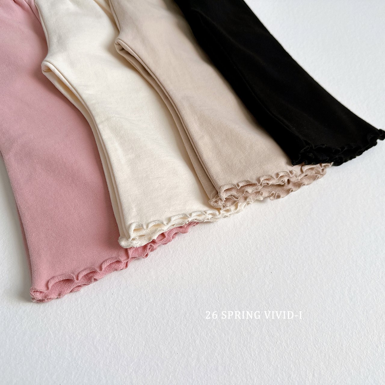 🌸預訂 韓國直送🌸🇰🇷VIVIDI四色純色毛圈花邊喇叭褲