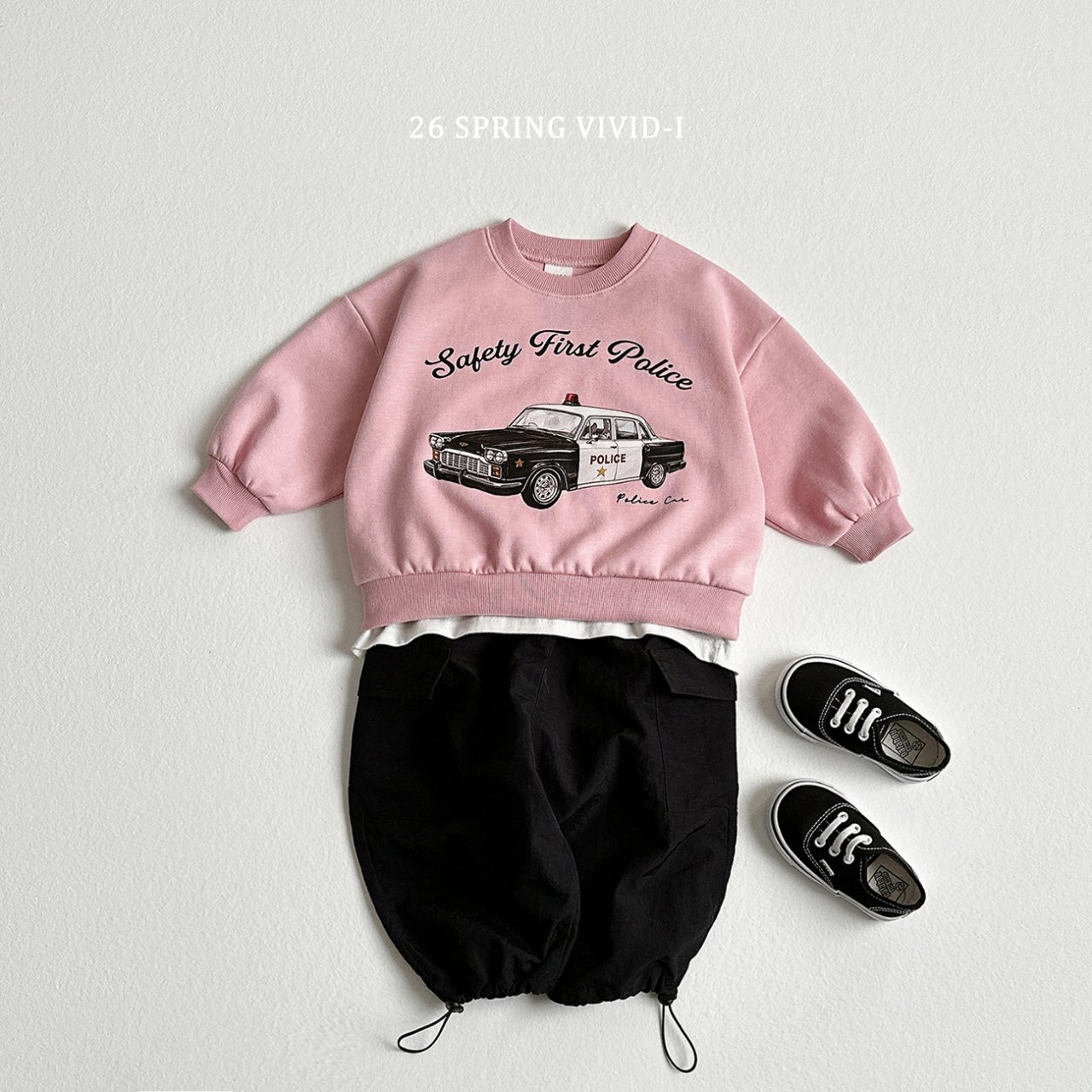 🌸預訂 韓國直送🌸🇰🇷VIVIDI三色車車印花寬鬆衛衣