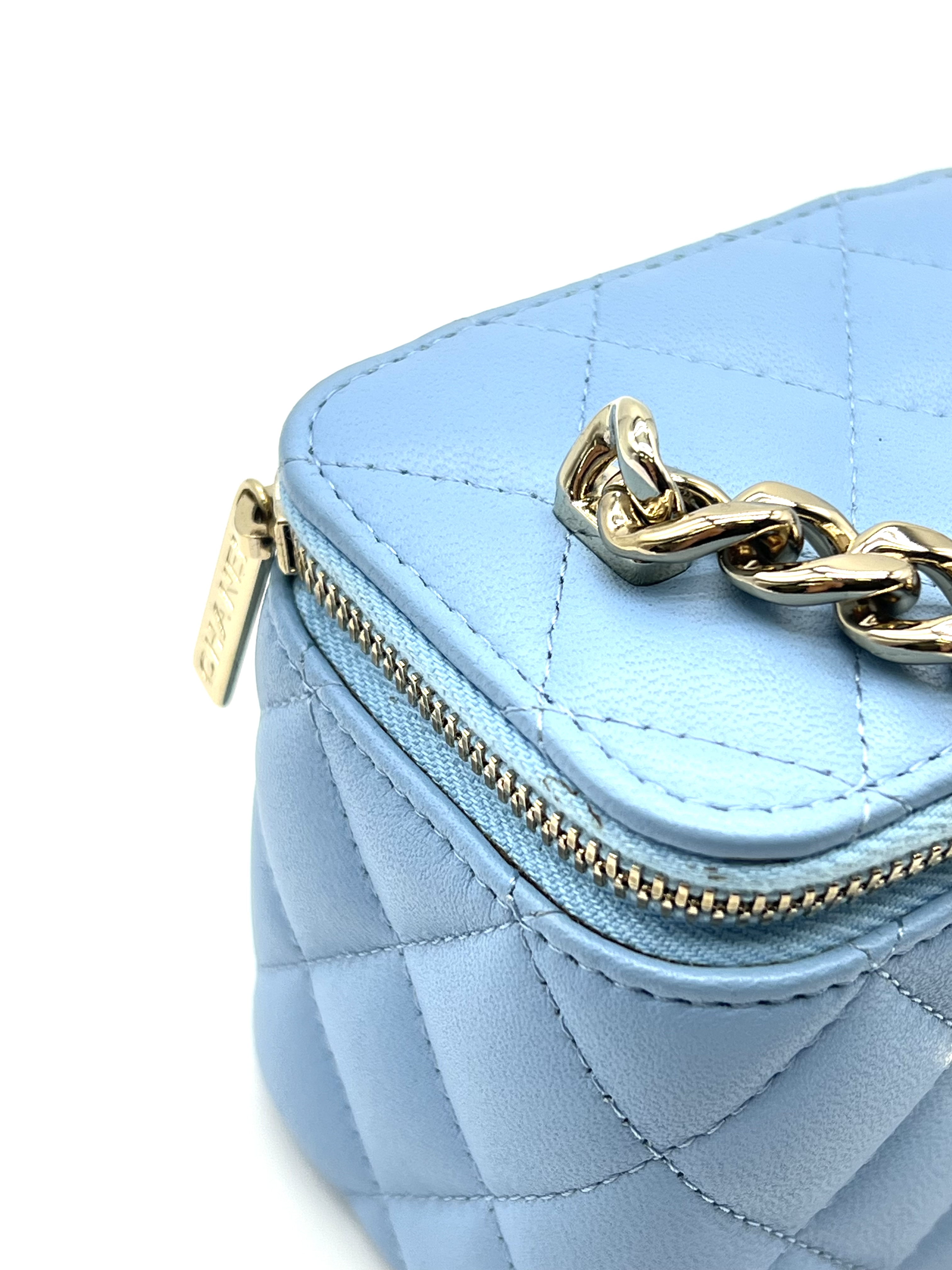 Pre-Owned CHANEL Tiffany Blue Vanity Case / Product Code: 36050610