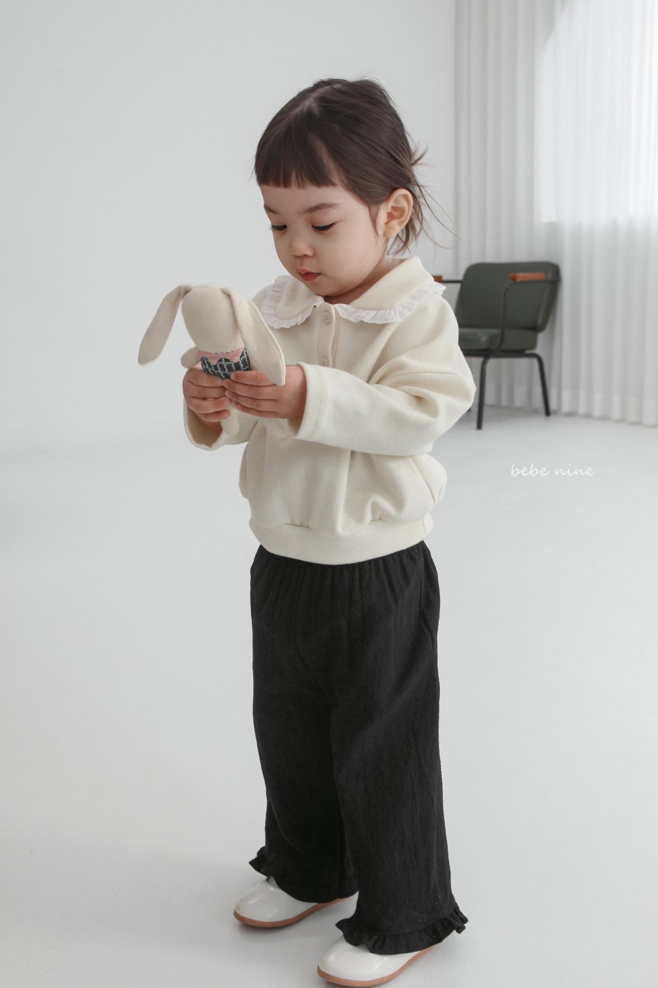 🌸預訂 韓國直送🌸🇰🇷Bebenine三色荷葉邊翻領衛衣