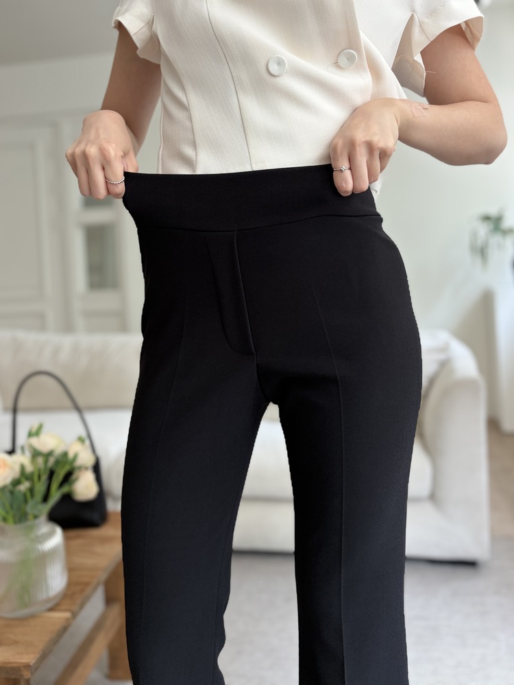 Pull-On Stretch Pants (Black)