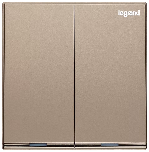 Legrand Galion 玫瑰金 20A孖位 燈曲