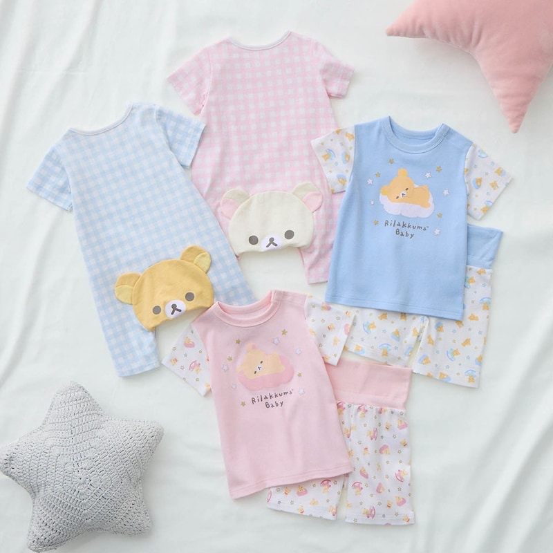 🇯🇵預訂 日本直送🇯🇵Rilakkuma Baby鬆弛熊系列兩色人物印花包腹短袖家居服上下套裝