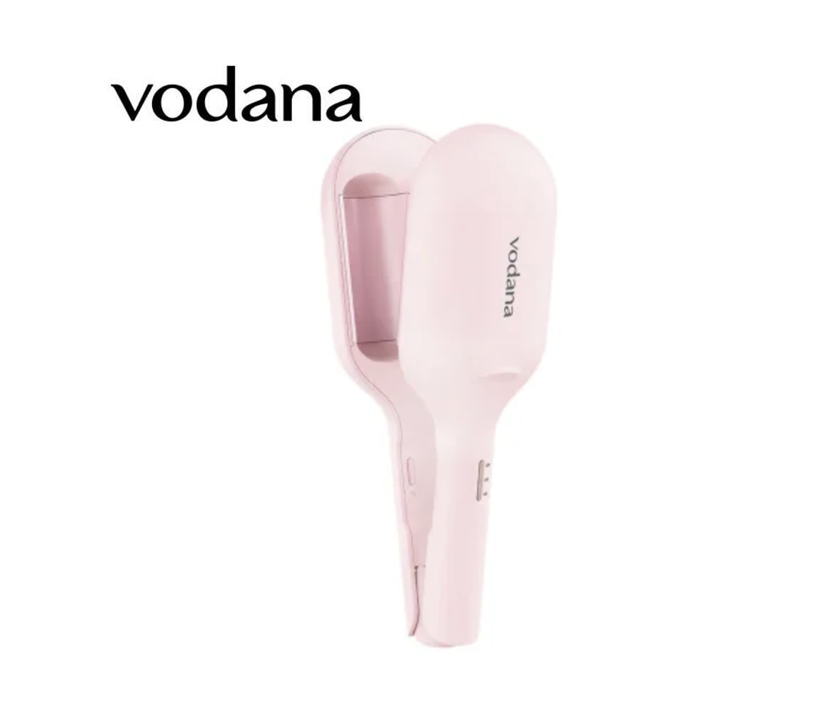 VODANA 髮夾 Glow Fit Wave Iron 38mm #Powder Pink 粉紅色波浪夾 蛋卷捲髪夾
