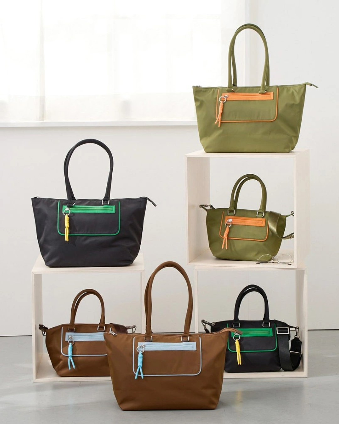 日本代購【 2026新款 日本直送 Rootote 撞色包邊 2WAY 輕量 尼龍手提 /斜揹袋 2WAY Shoulder Bag 】 ﻿ 