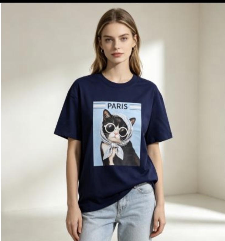 [訂購］ M071 Retro Shades Tuxedo Feline Tee