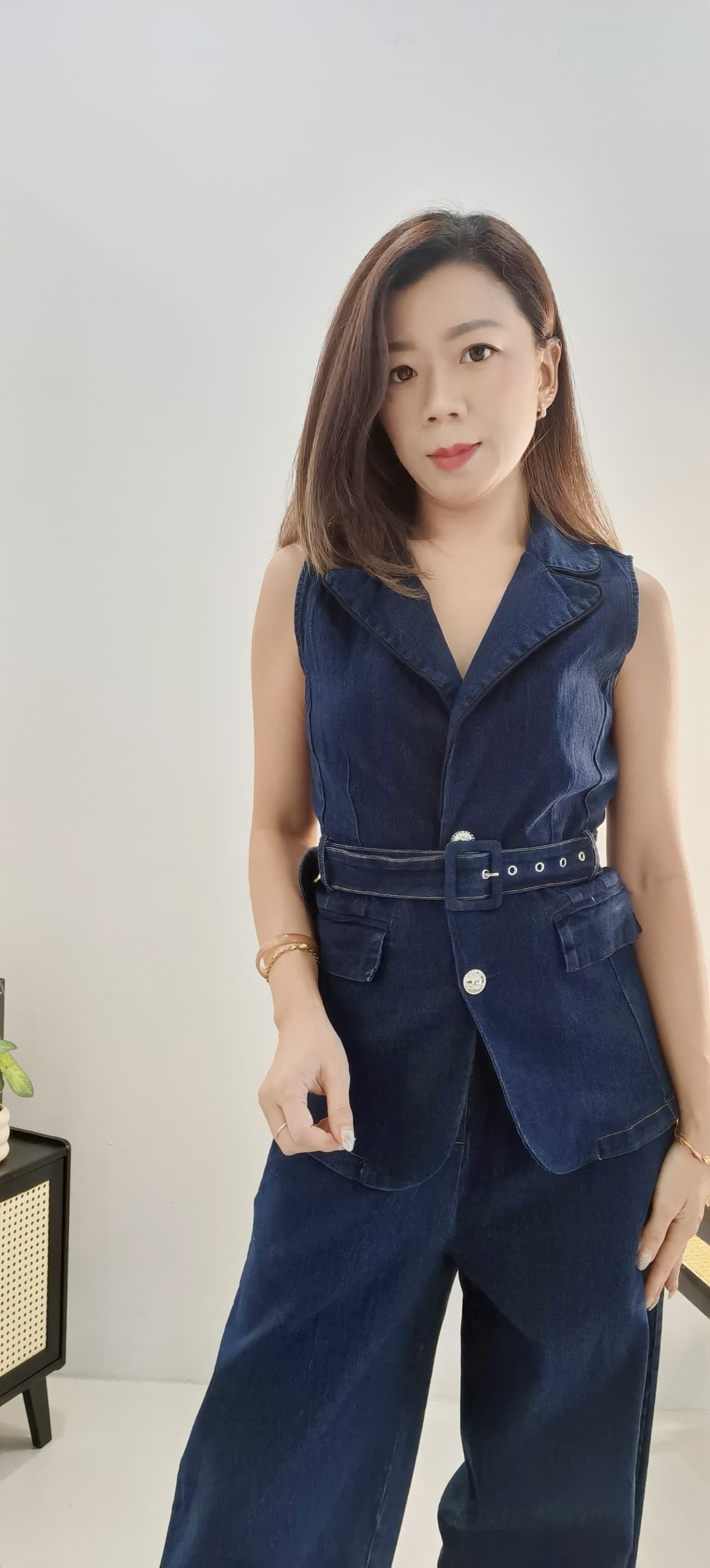 151600 PREMIUM DENIM VEST SET