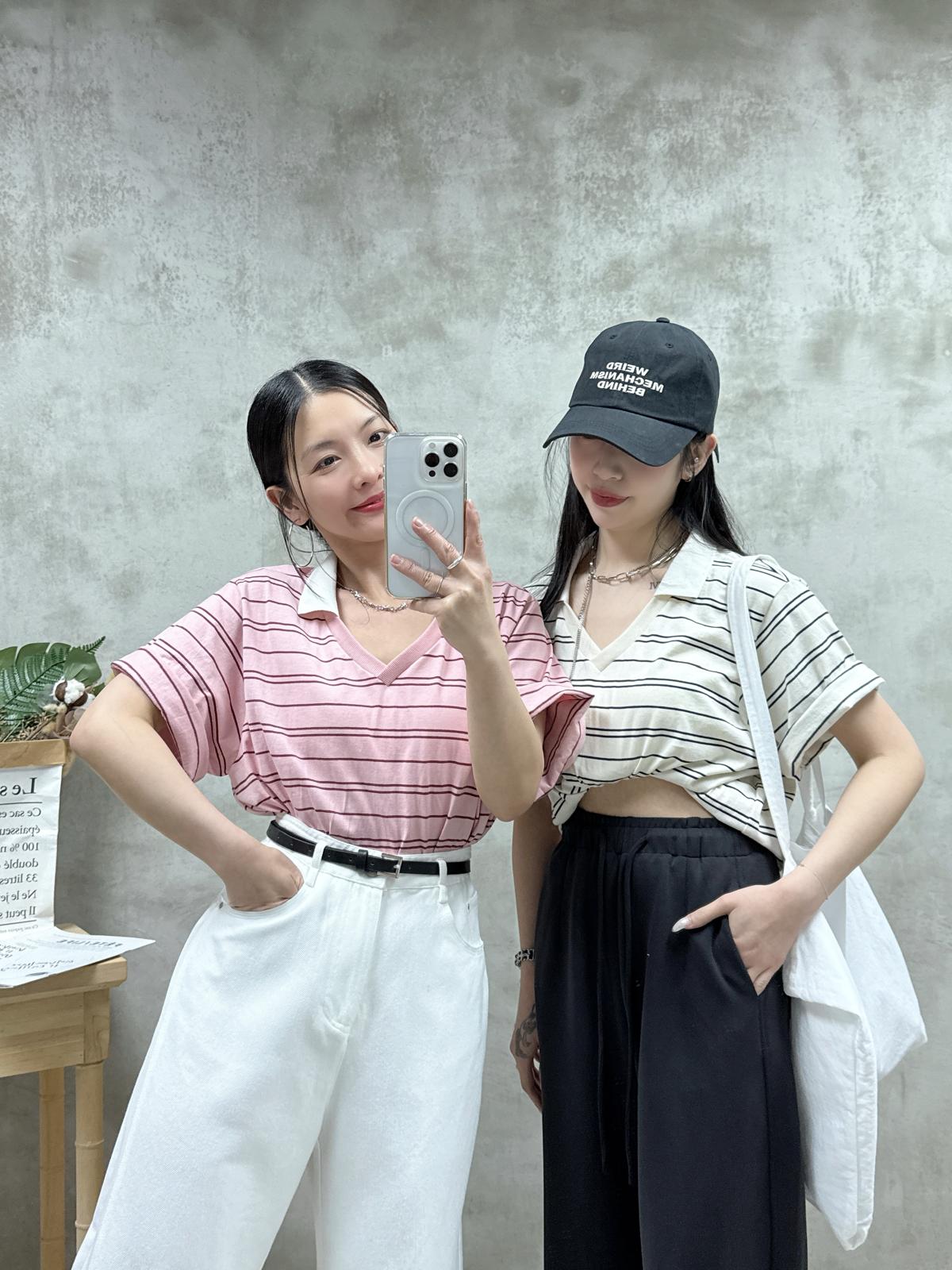 E10 polo領橫間Top